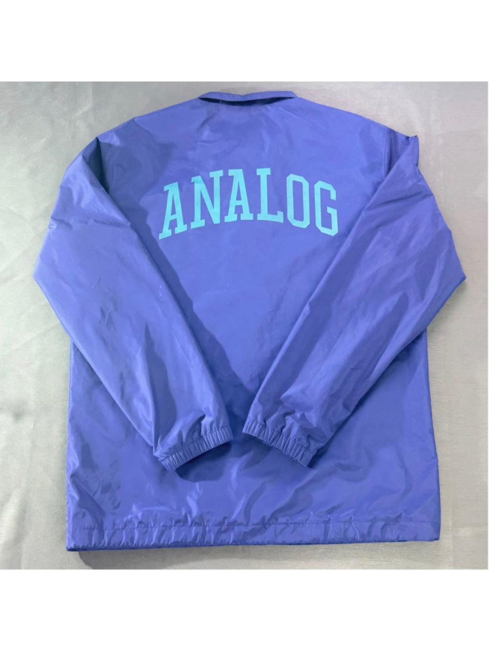 Analog Jacket Men XL Windbreaker Athleisure Y2K Burton AG Snap Streetwear Blue - Picture 15 of 16